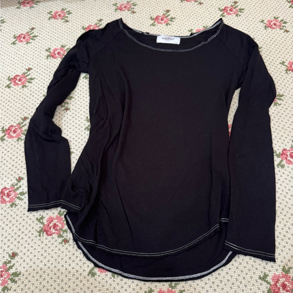 Soul Cycle Long Sleeve TShirt with wheel